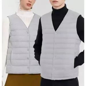 남성 경랑 패딩 조끼 V넥90 1P 겨울 사무실 보온 패션