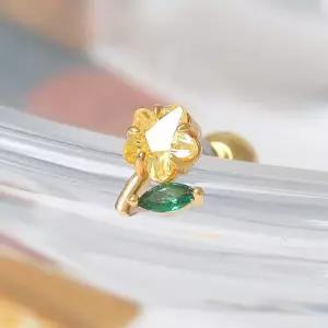 [라울스톤] 구름 데이지 꽃 써지컬 스틸 패션 피어싱