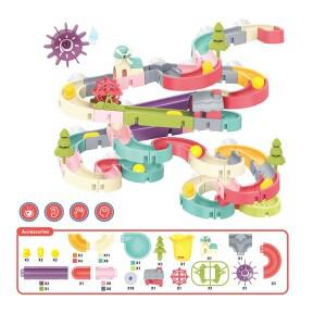 몽테조이 아기 목욕 장난감 무지개 샤워 파이프라인 슬라이드 트랙 욕실 교육용 물놀이 어린이용 선물