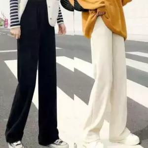 레이디 골덴 기모안감 트라우저 통바지 오버핏 트라우저 여자기 모통바지 스탠다드기모밴 윈터