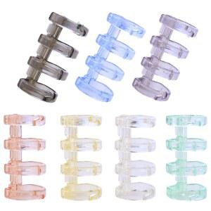 WYBG 7팩 루즈 바인딩 스트립 북 링 다색 4홀 척추 빗 스냅 스플릿 바인더 노트북 다이어리 스크랩북 사진 앨범 문구류 사무용품