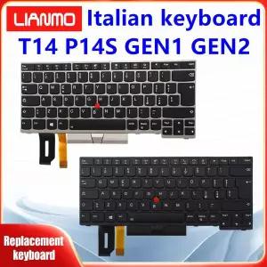 레노버 씽크패드 이탈리아어 노트북 키보드 실버 블랙 백라이트 키보드 T14 GEN1 GEN2 P14S GEN1 GEN2 에