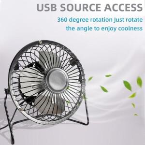 휴대용 미니 소형 호환 USB 선풍기 책상 무소음 충전식 알루미늄 잎 가정 사무실 컴퓨터 냉각 액세서리 여