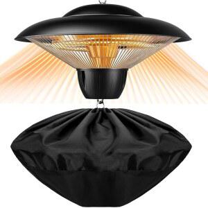 스무스 노벨티 걸이 파티오 히터 커버 13.4 x 19 인치 전기 옥스포드 방수 방진 보관 가방 실내 야외 차고 뒷마당 히터, 블랙