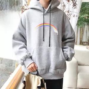 [라일리의류] Rly 포인트 베이직후드티 원단 무지개후드티 겨울패션