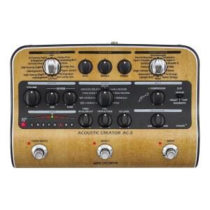 [포르르] 줌 AC-3 음향 크리에이터, 톤 복원 기능이 있는 DI, 모델링, 9가지 효과, 압축, 튜너, 리버브, EQ 및 피드백 방지