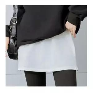 [라일리여성의류] Rly 허리밴딩 페이크소재 코디레이어드 상의 미니스커트