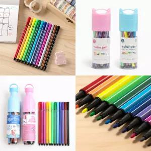 부드럽게써지는 수성싸인펜 12색 24색 유아싸인펜 (20개)무료배송