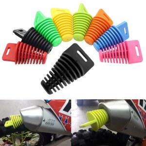 1개 배기 파이프 파이프 고무 액세서리 플러그 커버 오토바이 프로텍터 에어 모토크로스 워시 블리더