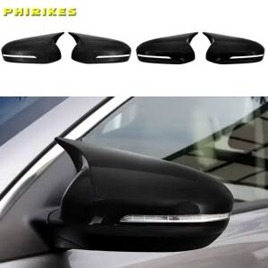 사이드 도어 후방 거울 커버 캡 스티커  ABS 카본 파이버 스타일 블랙 기아 호환 K5 옵티마 2011-2015 미러