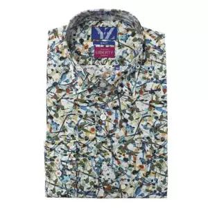 [갤러리아] 예작 남자 정장 셔츠 긴팔 슬림 패턴 남방 YJFSUA575BL