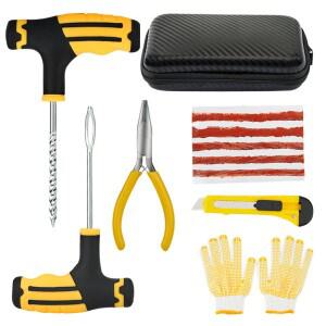 휴대용 타이어 수리 키트 범용 펑크 도구 플러그 커터 못 니들 노즈 플라이어