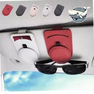 소가죽 차량용 카드 정리함 안경 보관 클립