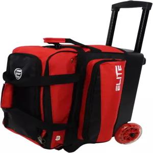 5인치 부드러운 바퀴가 달린 엘리트 디럭스 2볼 볼링백 - 대형 액세서리 포켓 신발 수납공간 36인치 확장