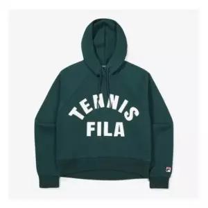 [휠라]여성 레터링 면혼방 후드티 FS2POF3362F_DGR 304335