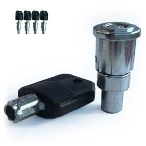 껌볼 기계용 자물쇠와 열쇠 - 자판기 상단 뚜껑 튜브형 자물쇠 캡슐, 사탕, 클래식 기계 1/4인치 나사산 4pc Y3 u2026