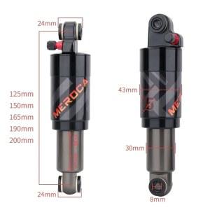 자전거 리어샥 뒷좌석 MTB MEROCA 쇼크 사이클링 완충기 접이식 리어 200MM 125MM 165MM 150MM 합금 샥 에어 스쿠터 190MM