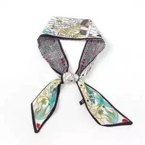 프린 양면 쁘띠 스카프 미니 끈 타이스카프 WF41278