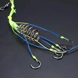 폭발 낚시 후크 미끼 트랩 피더 케이지 스테인레스 스틸 스프링  6 -13  박스당 4 개