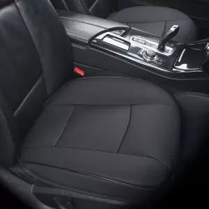 EDEALYN 초고급 인조 가죽 자동차 하단 시트 커버 대부분의 4도어 세단 및 SUV를 위한 앞좌석 보호 카시트