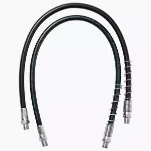 ATIVERE 그리스 건 2PCS 18인치 스프링 플렉스 호스 10000 PSI 고압 퀵 릴리스 모든 1/8인치 NPT 피팅과