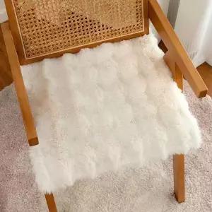 [콩심팥심]방석 의자 털 사각 극세사 사무실 화이트 카페 식탁 예쁜방석