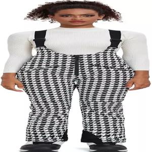 여성용 스키 턱받이 방수 스노우 슬림 핏 멜빵바지 엘라스틱 스노보드 팬츠 아웃도어