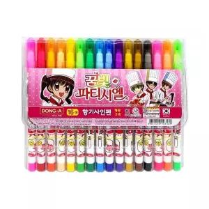 [셀러에이드]향기 나는 색연필 16색 꿈빛파티시엘 디자인 필기구