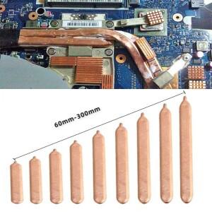 1pcs 60mm-300mm 순수 구리 CPU GPU RAM 히트 파이프 튜브 노트북 라디에이터 가열 쿨러 플랫 싱크 컴퓨터