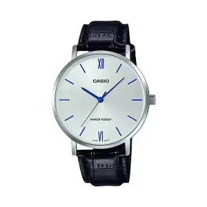 [신세계라이브쇼핑]카시오 MTP-VT01L-7B1 라운드 남성 가죽 아날로그 시계