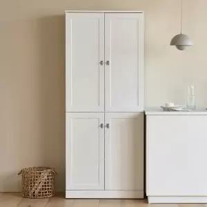 [아이엔지홈]킨포 화이트 심플 키큰 주방수납장 800 루체 실버손잡이