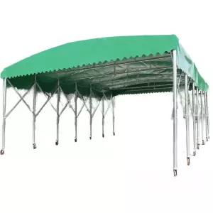 대형 자바라 천막 접이식 야외 주차장 창고 행사용 마당 이동식 바퀴 폴딩 자외선 차단