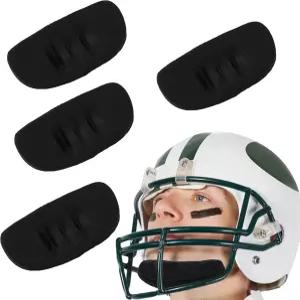 NICEEDED 4 PCS 블랙 교체용 페이스 마스크 턱컵 내구성이 뛰어난 최대 보호 포수 소프트볼 필더용 자전거