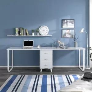 쌍둥이 부부 자매 과외 2인용 철제 책상 스터디카페 형제 서재 오피스