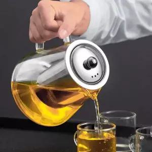 [골드스마일]차우림 탕비실 1.3L 유리 다향 차주전자 티포트 내열