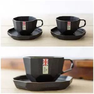 받침 세트 무광 찻잔 이천도자기 다이아 2인 커피잔