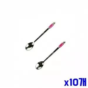 WL 핑크 스텐 티포크 2P x10개 과일포크 손님용포크