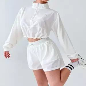 헬스 여성 테니스 에어마일드 크롭 바람막이 반