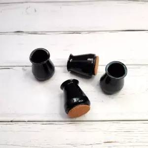 XS 원형 4P 실리콘의자캡 검정색 1세트