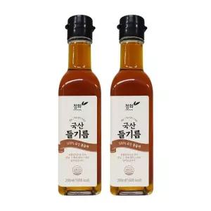 청화농산 국산 들기름 200ml 2개