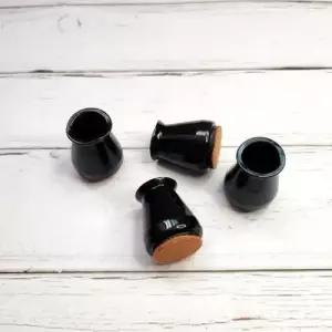 XS 원형 4P 실리콘의자캡 검정색 1세트 WFLPIID