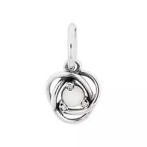 판도라 793125C06 화이트 이터니티 서클 댕글 참 (6월 탄생석)