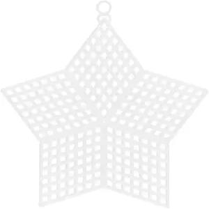 LALAFINA 10pcs 플라스틱 스타 캔버스 시트 빈 바늘 작업 크로스 스티치 메쉬 DIY 코바늘 뜨개질 프로젝트