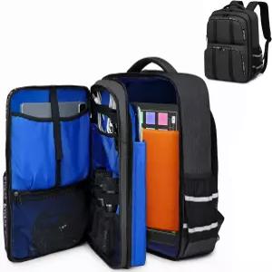 GOTECH 오디오 믹서 여행용 케이스 백팩 RODECaster Pro II RC Duo 마이크용 팟캐스트 등 다양한 장비와