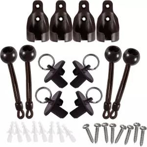 새로운 번지 키트 + 엔드 캡 외부 햇빛 가리개의 범용 교체 장착 브래킷 /실내 롤러 업 블라인드(브라운