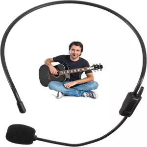 얌부 가짜 마이크 헤드셋 의상 소품 헤드 조절 가능한 록스타 가수 헤드폰 액세서리 할로윈 코스프레 음악