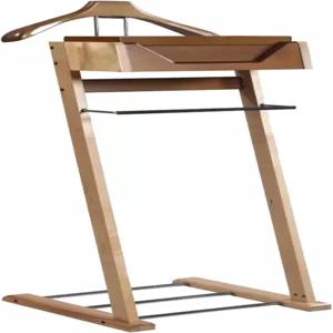 남성용 프리스페이스 발렛 스탠드 신발장 및 수납 트레이 수트 의류 정리함 침실이 있는 프리스탠딩 나무