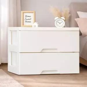 [보노하우스] 모던플러스 서랍장 화이트 2단 와이드 수납장