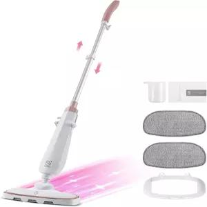 물란 스팀 걸레 세탁 가능한 패드 2개가 있는 15초 고속 히트업 클리너 카펫 타일 라미네이트 하드우드를