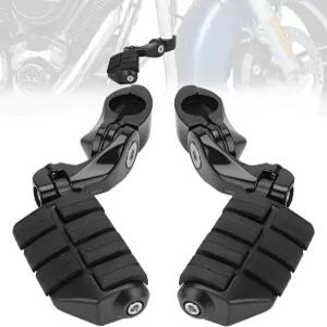 뉴루이헨 1.25인치 오토바이 하이웨이 풋페그 조절식 페그 할리 데이비슨 투어링 로드 킹 글라이드